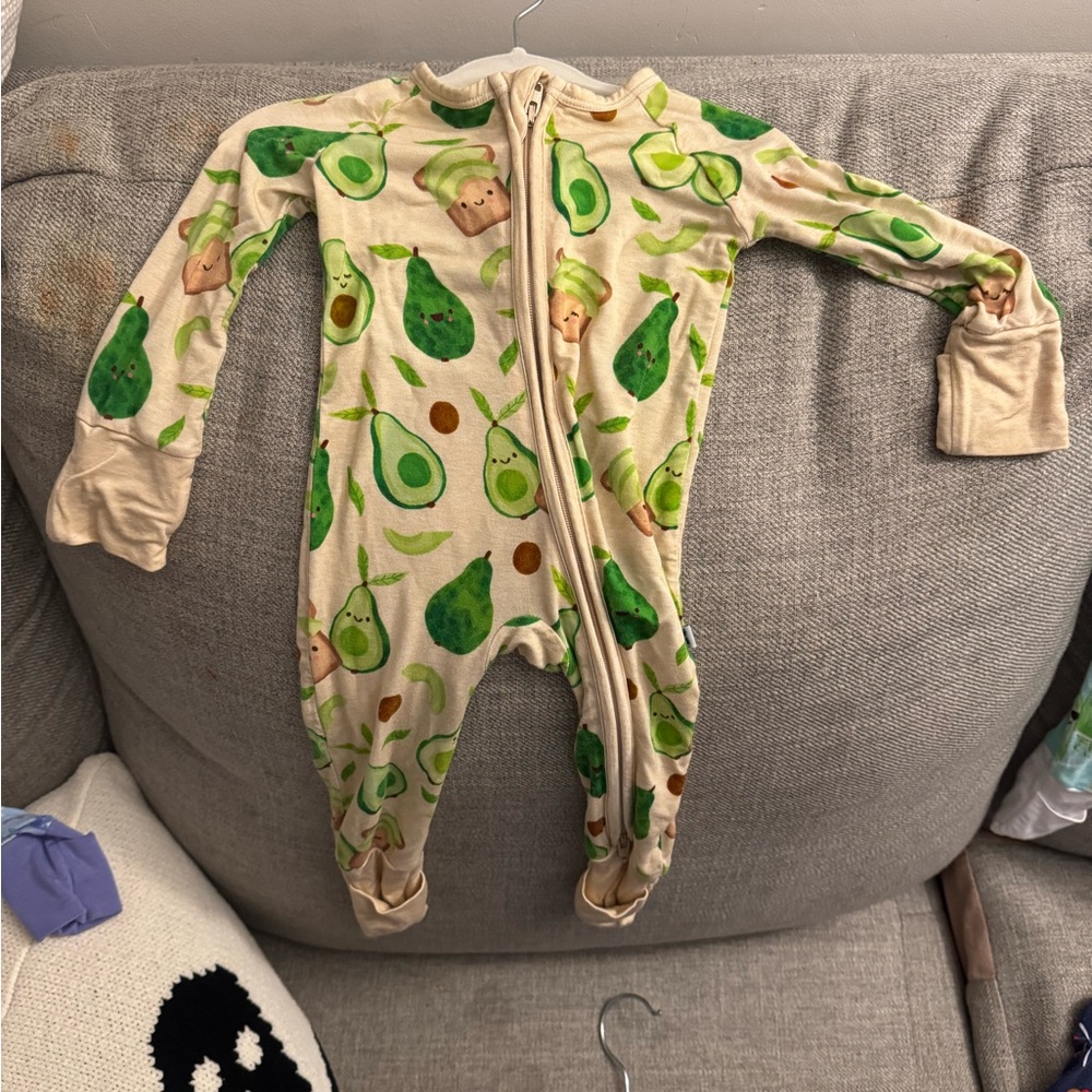 LITTLE SLEEPIES Avocado Print Baby Onesie